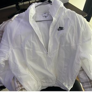 Mens Nike Woven Wind Quarter Zip with Hoodie